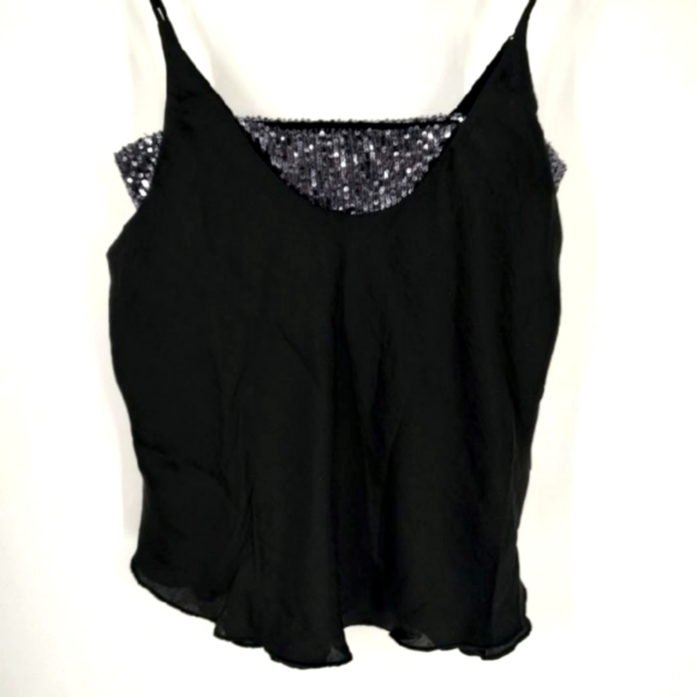 Free People Turn It On Black Cami Size Small NWT
